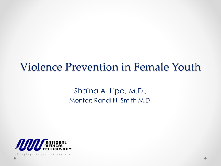 violence prevention in female youth