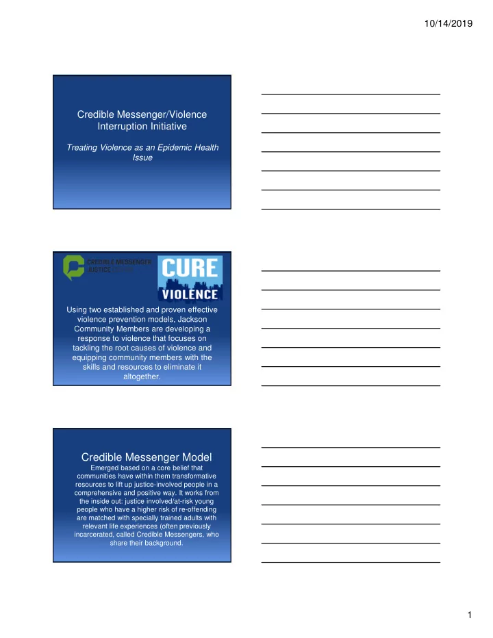credible messenger model