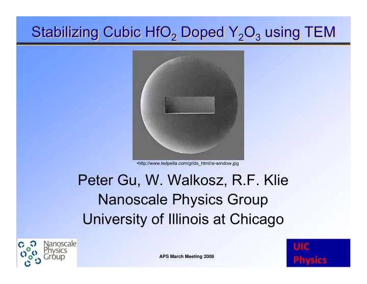 stabilizing cubic hfo 2 doped y 2 o 3 using tem