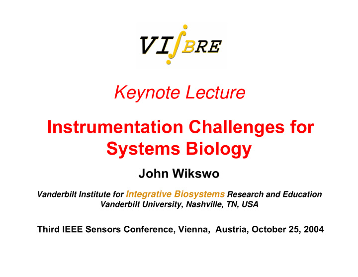 keynote lecture instrumentation challenges for systems