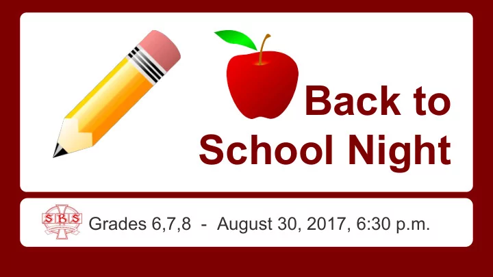 back to school night