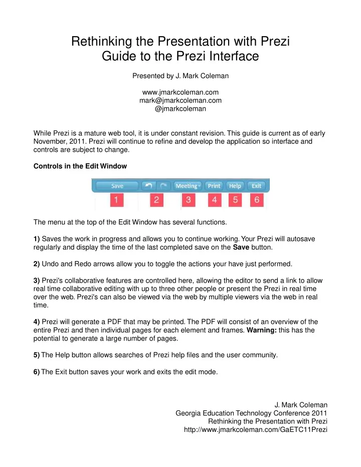 rethinking the presentation with prezi guide to the prezi