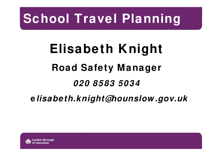 school travel planning elisabeth knight