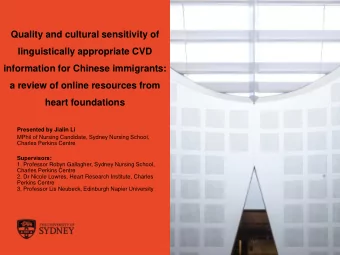 linguistically appropriate CVD  information for Chinese immigrants:  a review of online resources