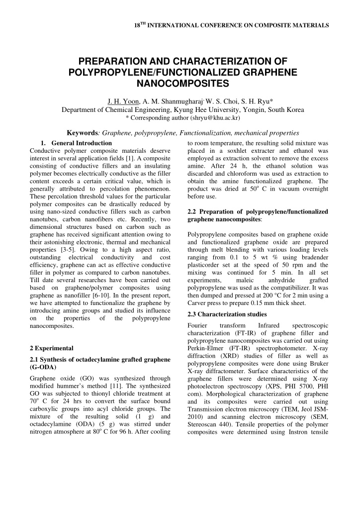 preparation and characterization of polypropylene