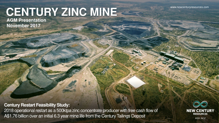 century zinc mine