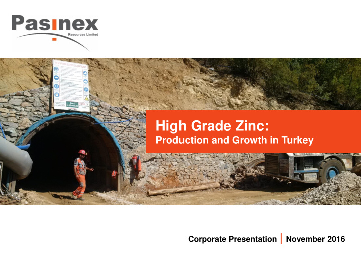 high grade zinc