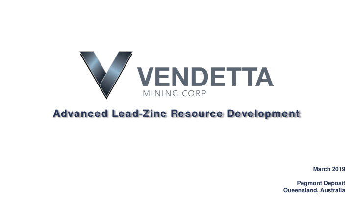 advanced lead zinc resource development