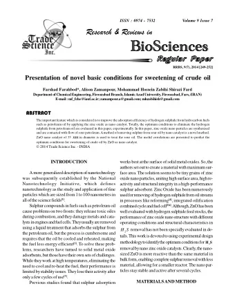 BioSciences  BioSciences  Regular Paper  RRBS, 9(7), 2014 [249-252]  Presentation of novel basic
