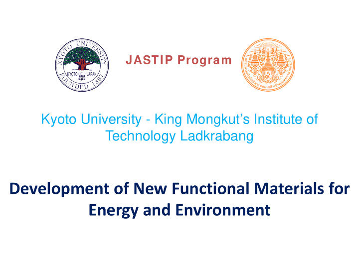 development of new functional materials for energy and