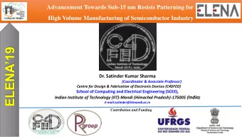 ELENA19  Dr. Satinder Kumar Sharma  (Coordinator &amp; Associate Professor)  Centre for Design