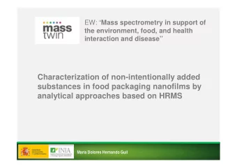 Characterization of non-intentionally added  substances in food packaging nanofilms by  analytical