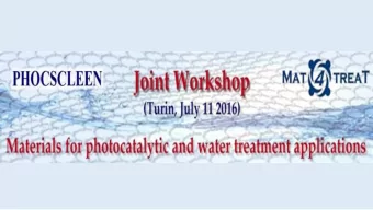 PHOCSCLEEN  PHOTOCATHALYTIC SYSTEMS FOR CLEAN ENERGY AND ENVIRONMENT APPLICATIONS  EU contract