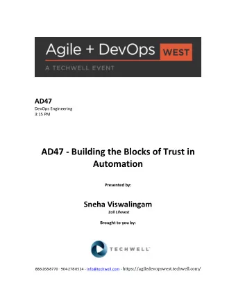 AD47  -  Building  the  Blocks  of  Trust  in    Automation