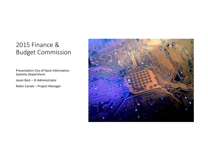 2015 finance budget commission