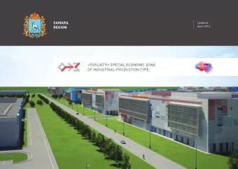 SAMARA Updated :  REGION  TOGLIATTI  SPECIAL ECONOMIC ZONE  OF INDUSTRIAL PRODUCTION TYPE  SAMARA
