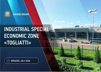 INDUSTRIAL SPECIAL  ECONOMIC ZONE  TOGLIATTI  UPDATED: JULY 2020  UPDATED: JULY 2020  2  SAMARA