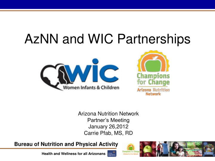aznn and wic partnerships