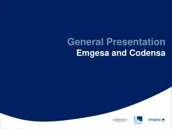 General Presentation Emgesa and Codensa  General Presentation Emgesa and Codensa  Agenda  Ownership