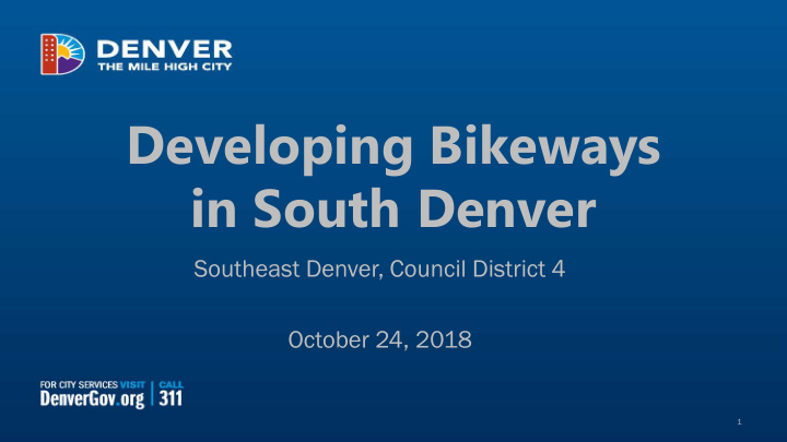 developing bikeways in south denver