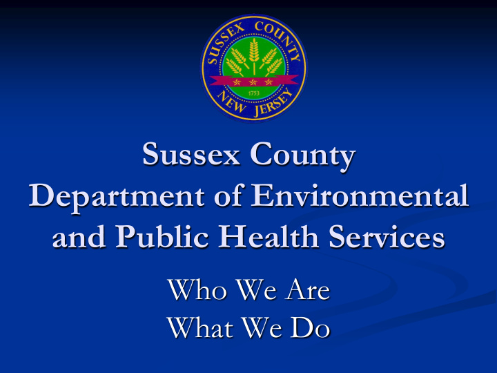 and public health services
