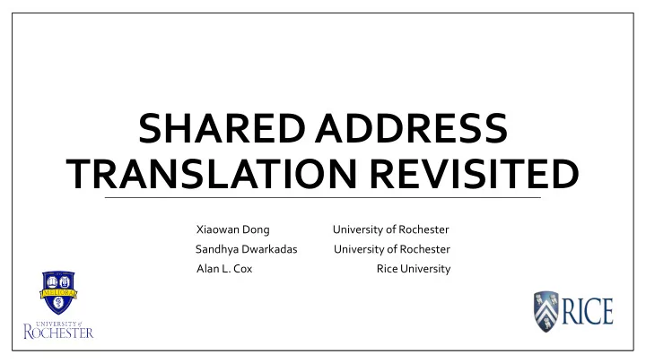 translation revisited