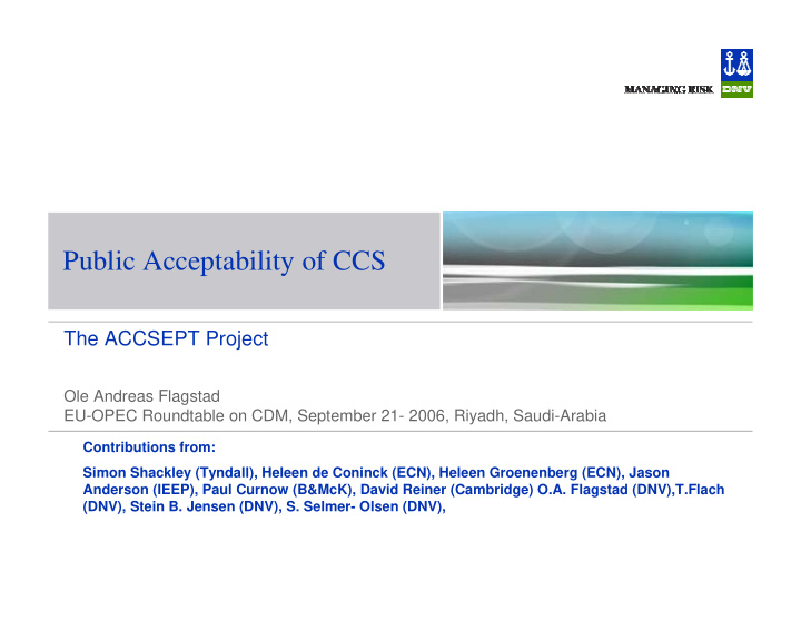 public acceptability of ccs