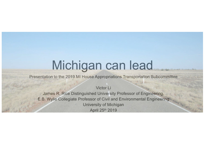 michigan can lead