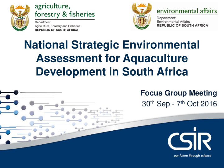assessment for aquaculture