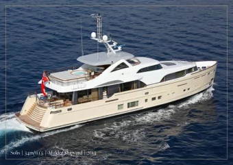 Solis  |  34m/1115  |  Mulder Shipyard  |  2015  Main Deck  Sun Deck  Main Salon  Dining Master