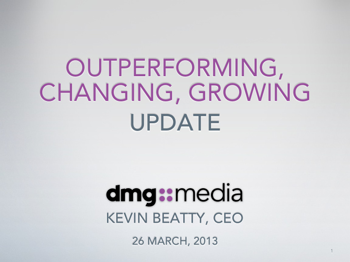 outperforming changing growing