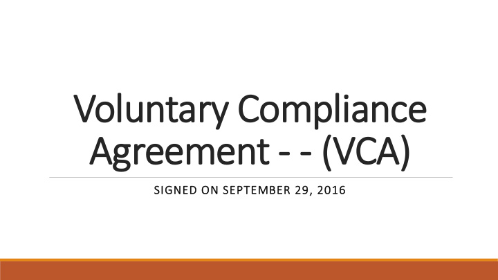 voluntary compliance