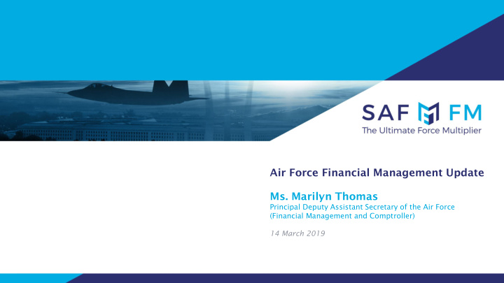 air force financial management update ms marilyn thomas