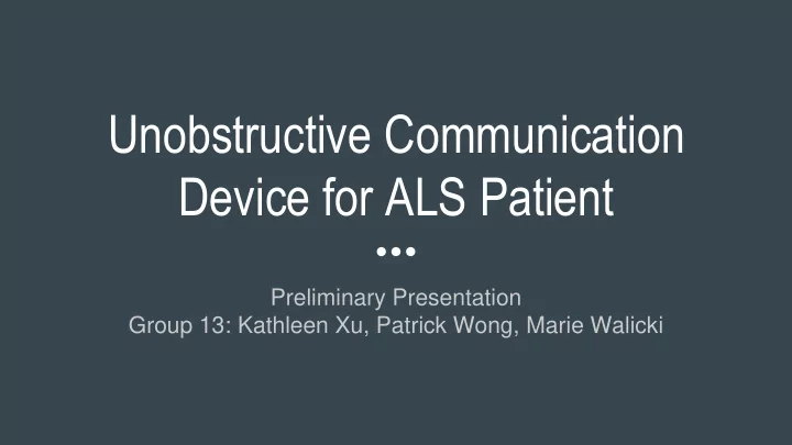 device for als patient