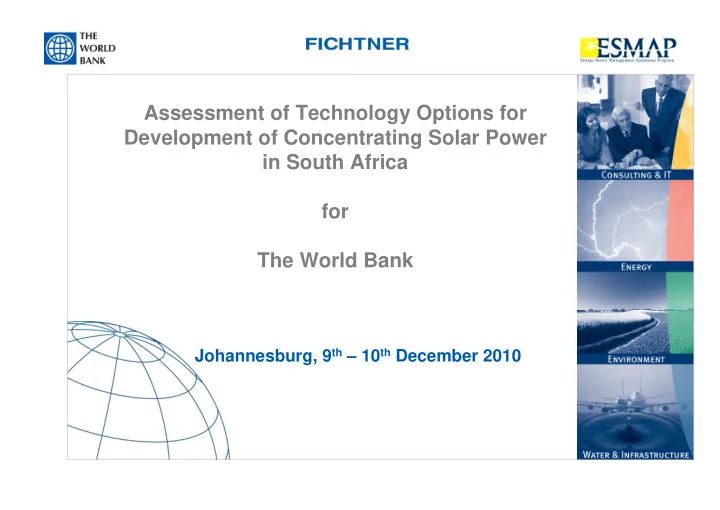 assessment of technology options for development of