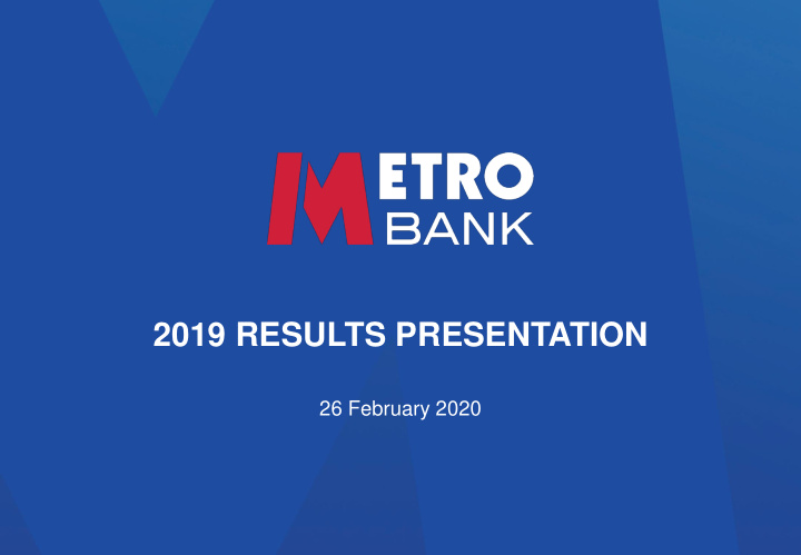 2019 results presentation