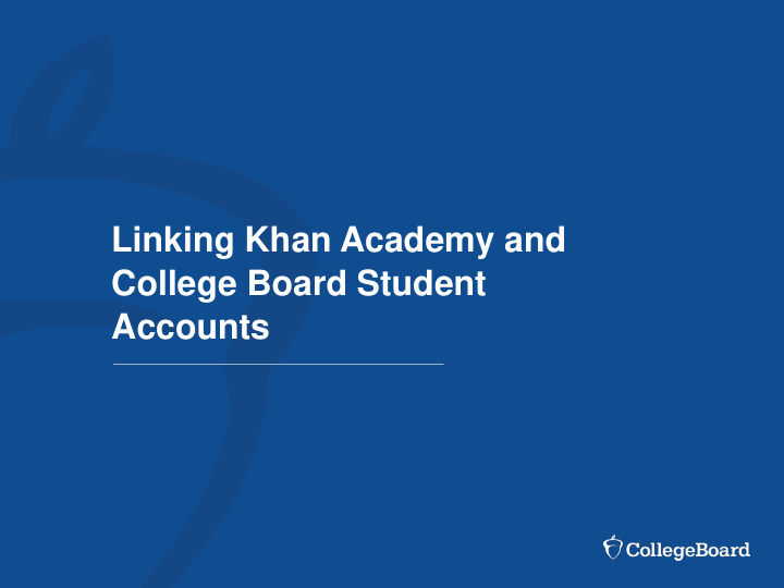 linking khan academy and