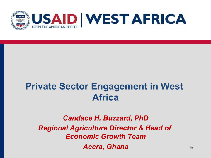 private sector engagement in west africa