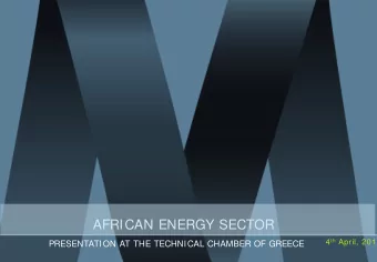 AFRICAN ENERGY SECTOR 4 th April, 201  PRESENTATION AT THE TECHNICAL CHAMBER OF GREECE  GROUP