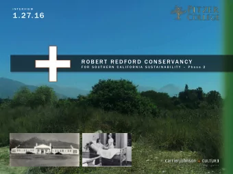 1.27.16  R O B E R T  R E D FO R D  C O N S E R VA N C Y  F O R  S O U T H E R N  C A L I F O R N I