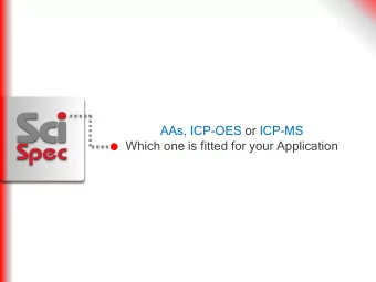 AAs, ICP-OES or ICP-MS  Which one is fitted for your Application  AA ICP ICPMS which technique