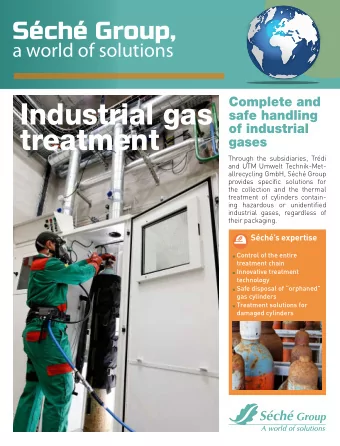 Industrial gas  safe handling  of industrial  treatment  gases  Through the subsidiaries, Trdi
