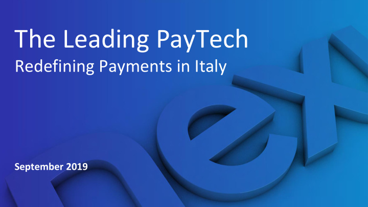 the leading paytech