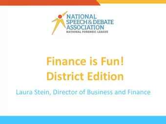 District Edition  Laura Stein, Director of Business and Finance  Presentation Overview  1.  3 steps
