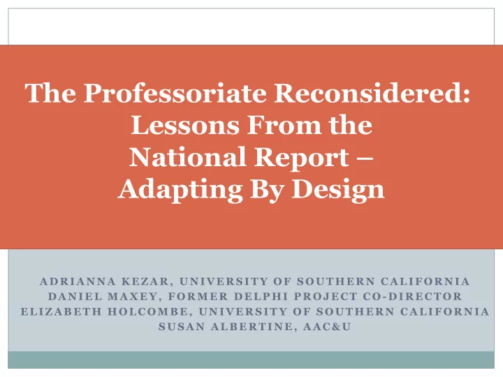 adapting by design