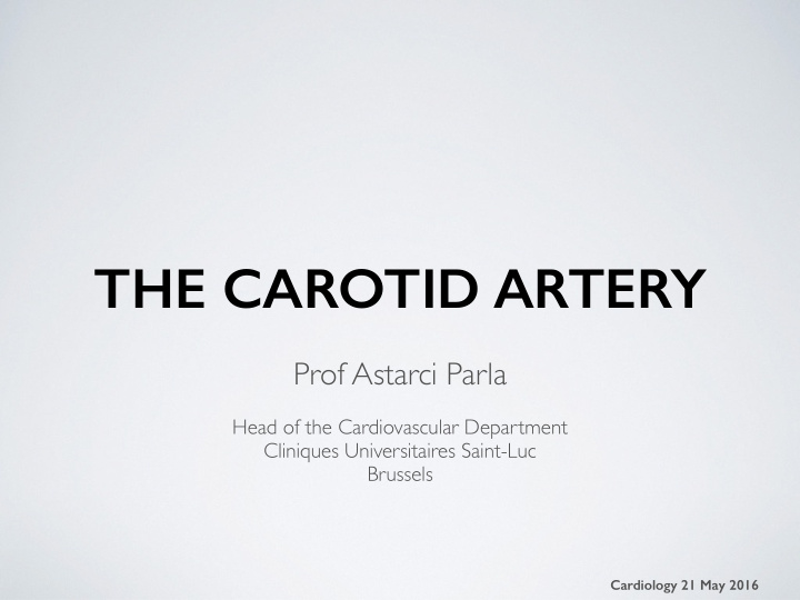 the carotid artery
