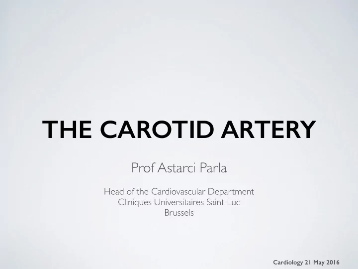 the carotid artery