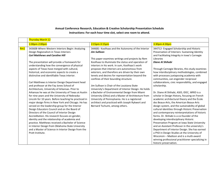 annual conference research education creative scholarship