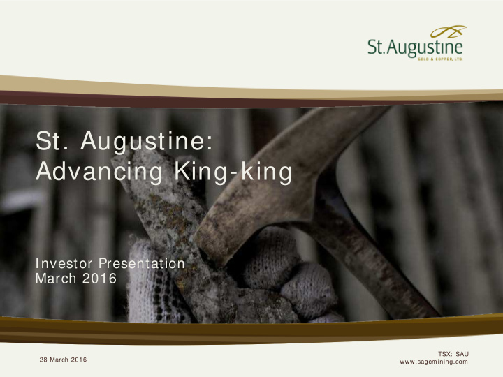 st augustine advancing king king