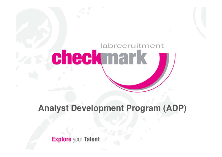 analyst development program adp checkmark checkmark